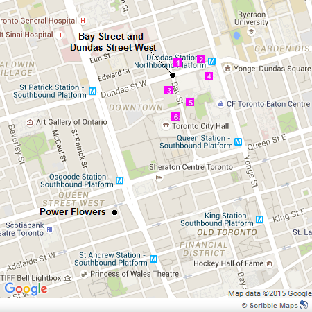 Bay Street and Dundas Street West - Downtown Toronto