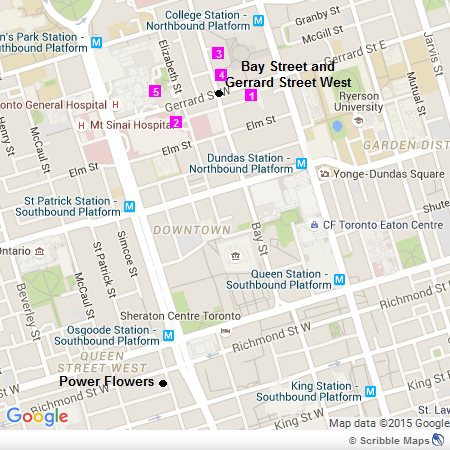 Bay Street and Gerrard Street West - Downtown Toronto