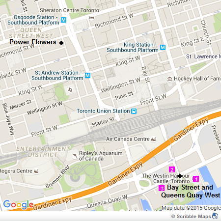 Bay Street and Queens Quay West - Downtown Toronto