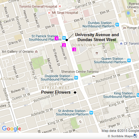 University Avenue and Dundas Street West - Downtown Toronto