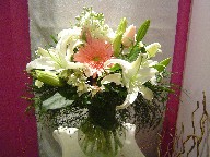 Gerbera, lillies, alstroemeria, tulips, and stock