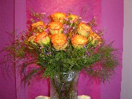 Roses and waxflowers