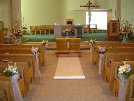 Aisle and altar arrangements