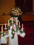 Candelabra and altar arrangements