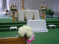 Aisle and altar arrangements