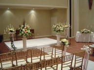 Altar and aisle arrangements