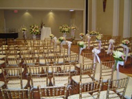 Altar and aisle arrangements