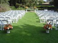 Altar and aisle arrangements
