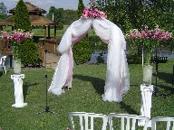 Altar arrangements and wedding arch