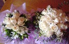 Bride and bridesmaid bouquets