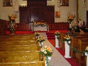 Altar and aisle arrangements