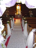 Aisle arrangements and decorations