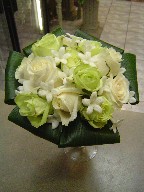 Roses, stephanotis, and aspedestra