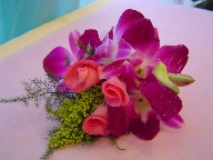 Orchids, roses, and solidago