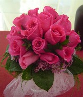 Ravel roses and waxflowers