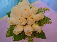 Roses, solidago, and greens