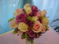 Roses, waxflowers, and solidago