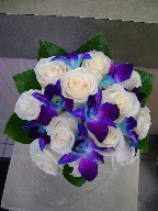 Roses and dendrobium orchids