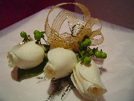 Wrist corsage and boutonniere