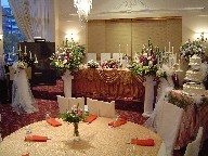 Head table and altar arrangements