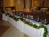 Buffet table decorations